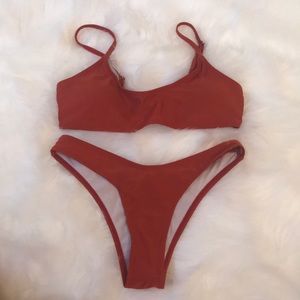 Burnt orange bikini. Never worn